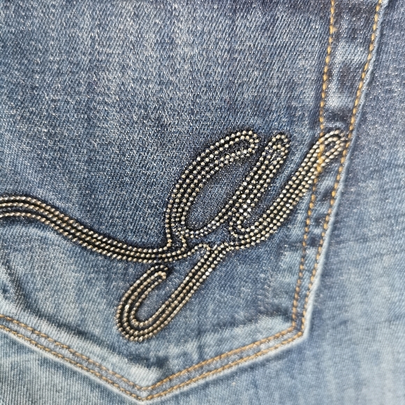 GUESS Vintage Y2K 2000s Jeans Size 27" 8 Long Leg Straight - Picture 8 of 11